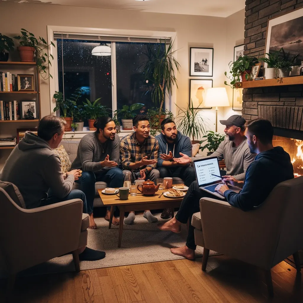 Сцена аварии с круглосуточной помощью, где профессионал помогает водителю на месте происшествия.